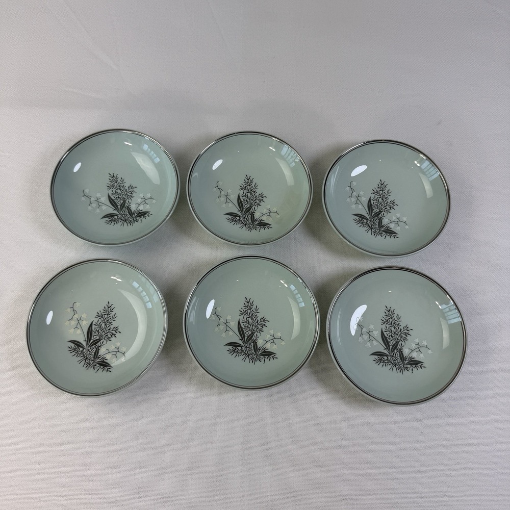 Lady Empire Dinnerware Permacal 5.25" Fruit Bowl Dish Set 6 MCM Cottage Core VTG